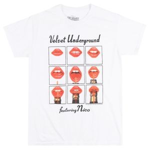 Velvet Underground w/ Nico Art T-shirt White New